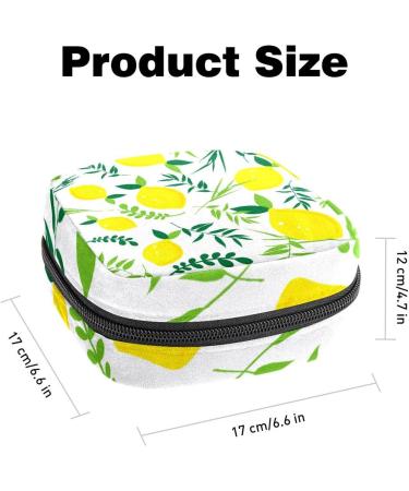 Yellow Lemon Sanitary Napkin Storage Bag | Feminine Menstrual Cup Pouch | Nursing Pad Holder | Portable Period Bag for Women Teen Girls - Multi-colored - Buy Online on GoSupps.com