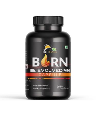 KEMIFLAME B.u.r.n Evolved 2.0 Fat Bu.rner & Energy for Men & Women 60 Capsules