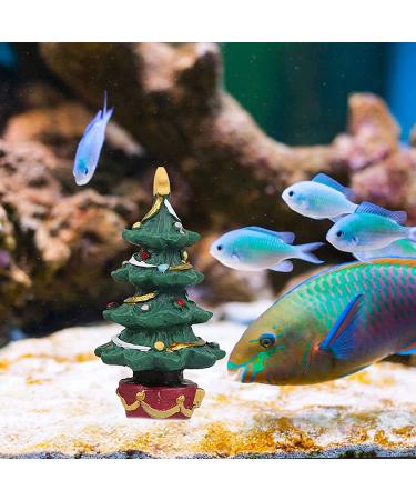 Christmas Tree Resin Aquarium Decoration - Holiday Fish Tank Supplies for Festive Table Decor - Buy Online on GoSupps.com