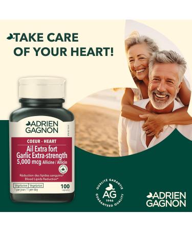 Adrien Gagnon - Garlic Extra-Strength High Concentration Odorless 5 000 mcg Allicin For regulating blood lipid levels - 100 Count - Buy Online on GoSupps.com