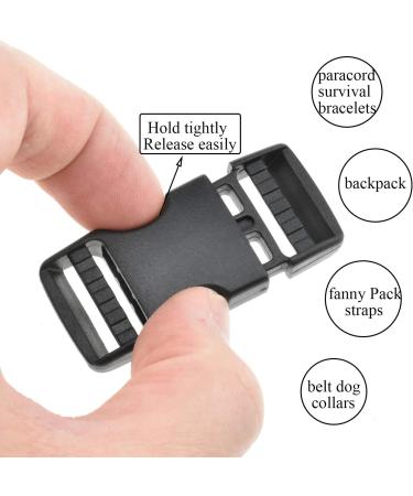 SGH Pro Quick Side Release Buckles 0.75' Wide 7 Pack - Heavy Duty Plastic Dual Adjustable Clips for Backpacks & Straps - No Sewing Needed - Buy Online on GoSupps.com