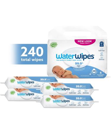 WaterWipes Baby Wipes - 240 Count | Pure & Gentle for Delicate Skin - Buy Online on GoSupps.com