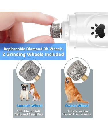 YABIFE Dog Nail Grinder Kit | Super Quiet Electric Pet Nail Trimmers for Dogs & Cats | 3 Speeds & 2 Grinding Wheels | Blue Scissor Design - Buy Online on GoSupps.com