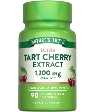 Nature's Truth Tart Cherry Extract Capsules | 1200 mg | 90 Count | Non-GMO & Gluten Free Supplement 90 Count (Pack of 1)
