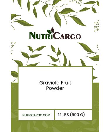 NutriCargo Graviola (Guanabana) Fruit Powder 1.1 LBS (500 G)
