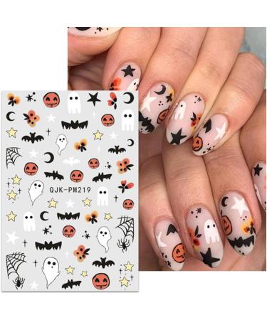 JMEOWIO 9 Sheets Halloween Nail Art Stickers Decals Self-Adhesive Cute Colorful Ghost Nail Supplies Nail Art Design Decoration Accessories - Buy Online on GoSupps.com