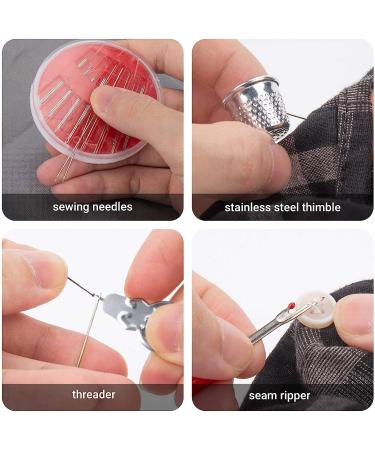 Premium 104 Pcs Sewing Kit for Beginners & Travelers - Portable Needle and Thread Set with 18 Color Threads, Needles, Scissors, and Thimble - Buy Online on GoSupps.com