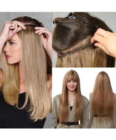prinfantasy Halo Hair Extension Long Straight Clip in Synthetic Hairpiece Brown Hair Pieces for Women MW147 GBMW147 24 inch - Buy Online on GoSupps.com