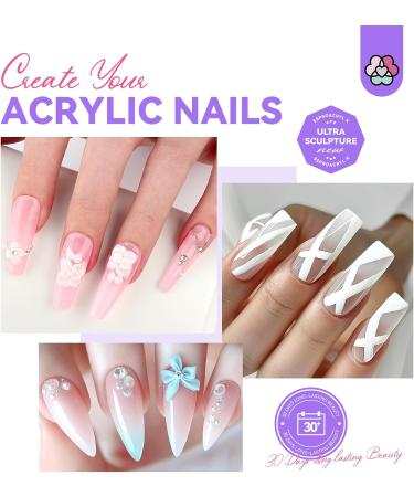 SAVILAND EMA Monomer Acrylic Nail Liquid: 240ml Liquid Monomer for Acrylic Powder Nail Extension with 3pcs Acrylic Nail Brush Dappen Dish for Professional Nail Carving Studio Beginners DIY at Home - Buy Online on GoSupps.com