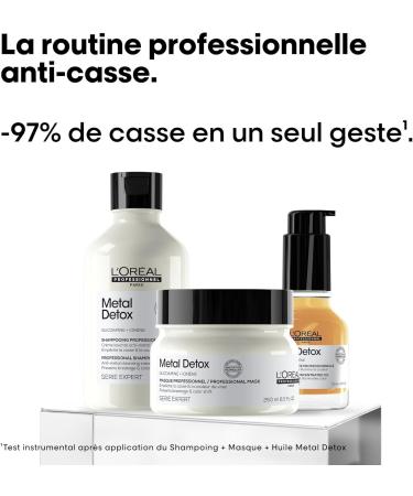 L'Or al Professionnel Metal Detox Gift Set Anti-Metal Routine Damaged & Brittle Hair Shampoo + Mask + Oil Trio Serie Expert Limited Edition - Buy Online on GoSupps.com