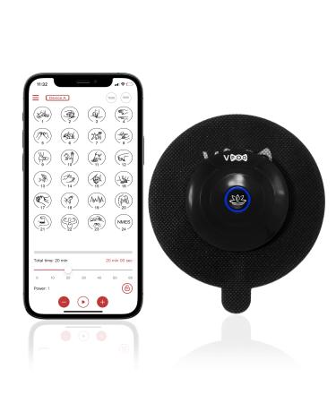 VPOD Single Muscle Stimulator for Pain Relief. Wireless TENS EMS and NMES Unit for Back Pain Relief Neck Pain Nerve Pain Sciatica Pain Relief Device. 24 Modes 2 Pads Included Bluetooth-Enabled