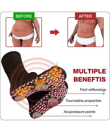 Alvo Feet Socks for Varicose Veins Alvo Feet Tourmaline Acupressure Self Heating Socks Diabetic Socks Women and Men (6PAIR Black) 6PAIR Black - Buy Online on GoSupps.com