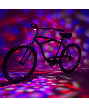 Activ Life Disco Lights Red/White/Blue Bicycle Lights for Men & Boys - OMG Festival Accessories for Burning Man, Rave, 4th of July & Birthday Party Presents for Cycling Night Rides Red/White/Blue (Front Light)