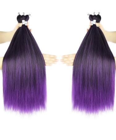 LDMY Pre-Stretched Braiding Hair Extensions - 8PCs 26inch Ombre Purple Synthetic Kanekalon Braids for Stylish Looks - Buy Online on GoSupps.com