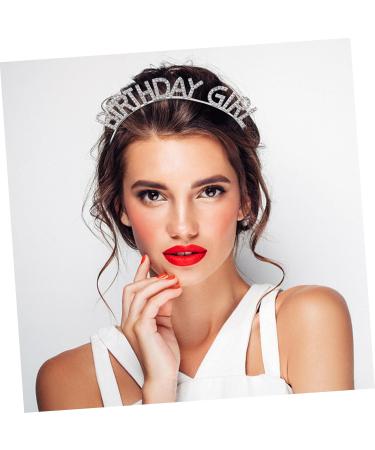 Mikinona Headband Jewelry Birthday Hair Accessories Birthday Headbands for Adults Birthday Rhinestone Headband Rhinestone Headband for Birthday Women's Zinc Alloy Props Three-dimensional - Buy Online on GoSupps.com