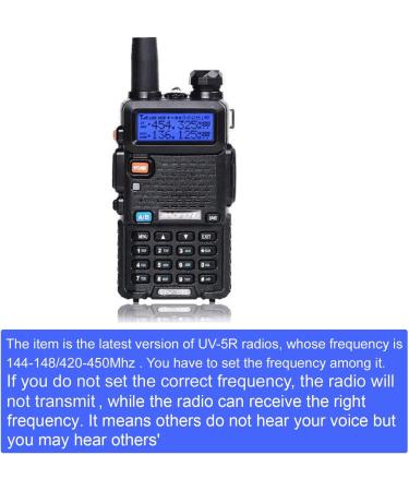 Baofeng UV-5R Dual Band Walkie Talkie Upgrade Version | 144-148/420-450Mhz Ham Two Way Radio - Buy Online on GoSupps.com