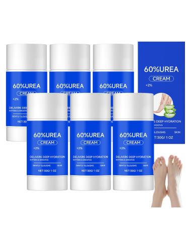 WRANBAO 60 Urea foot cream against dry cracked heels aloe vera foot care stick provides intensive moisture practical moisturizer for on the go also suitable for hands knees and elbows 6 6 pieces