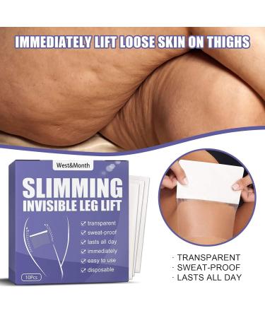 Thigh Lift Tape - Transparent Adhesive Bandage for Leg Skin Tightening | Anti-Chafing Waterproof Pads (40pcs - Buy Online on GoSupps.com