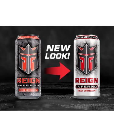 Reign Inferno Red Dragon Thermogenic Fuel Drink 16 Fl Oz (Pack of 12) - Fitness & Performance Boost - Buy Online on GoSupps.com