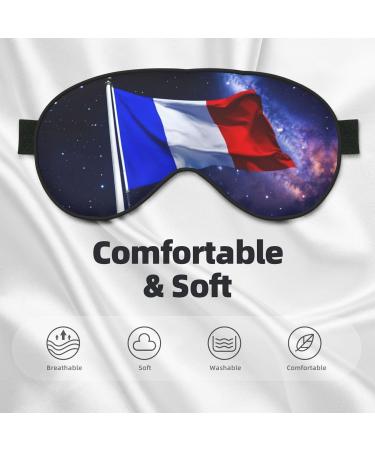 French Flag Print Unisex Eye Mask | Soft Light-Blocking Sleep Mask for All | International Shipping Available - Buy Online on GoSupps.com