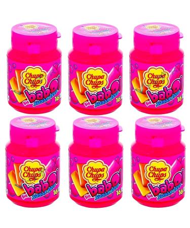 Chupa Chups Sugar Free Big Babol Strawberry Orange & Lemon Flavour Gum Bottle 16 Pieces - 64g (6)