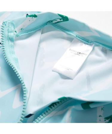 BONVERANO Baby Boys Swimsuit 9-12 Months | Short-Sleeve One Piece Swimwear with UPF 50+ Sun Protection - Buy Online on GoSupps.com