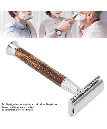 Buy Eco-Friendly Bamboo Double Edge Razor | Plastic-Free Travel Safety Razor for Men - Perfect Shave Without Blade - Buy Online on GoSupps.com