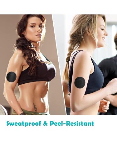 MedMax 25-Pack Freestyle Libre CGM Patches - Sweat-Resistant, Waterproof, Skin-Friendly Latex-Free Adhesive (Black) - Buy Online on GoSupps.com