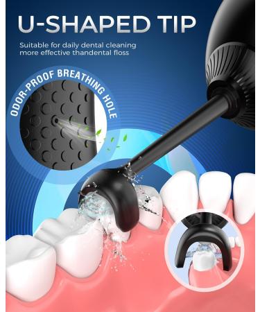 Water Flosser with U-Shaped Tip - 8 Tips 4 Modes Rechargeable & IPX8 Waterproof - Perfect for Home & Travel - Buy Online on GoSupps.com