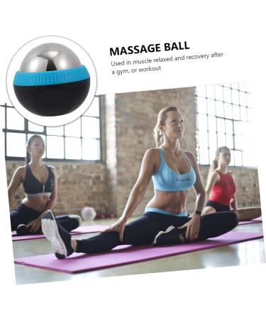 Gleavi Stainless Steel Massage Ball - Manual Face Massage Roller Tool for Cryotherapy & Relaxation | 8.3x7.5x7cm Blue - Buy Online on GoSupps.com