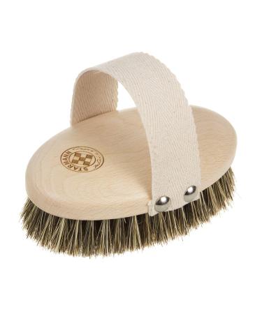 Starmann body brush made of beech wood horsehair and Tampico massage brush dry brush breast massage massage hand brush
