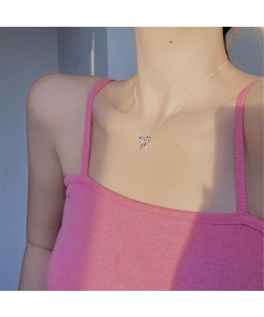 Oralgos Elegant Butterfly Necklace | Handmade Adjustable Choker & Loop Pendant | Perfect Silver Gift for Women - Buy Online on GoSupps.com