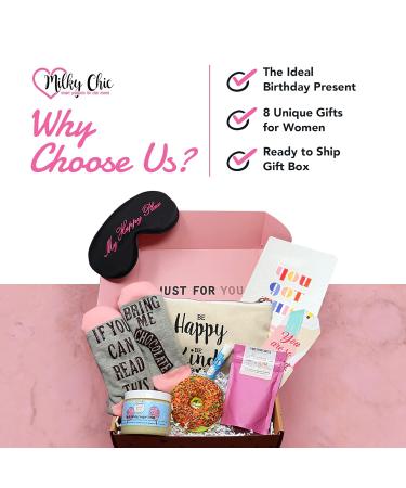 Milky Chic Women's Happy Birthday Gift Box Set | Unique Gifts for Mother Wife Sister & Best Friend | Perfect for Mother's Day & Holidays - Buy Online on GoSupps.com