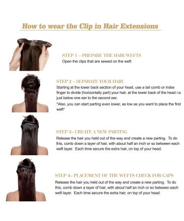 Bleach Blonde Clip in Hair Extensions 20 Inch #613 | 70G 100% Remy Human Hair for Fashion Women - Buy Online on GoSupps.com
