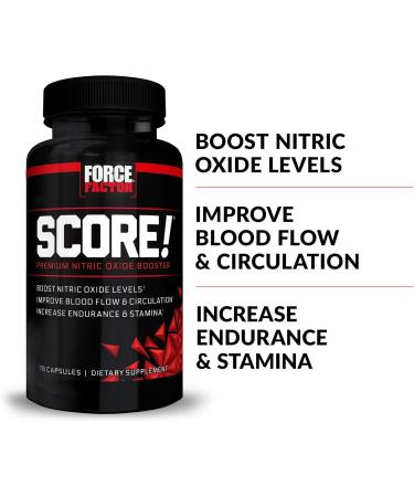 Buy FORCE FACTOR Score! Nitric Oxide Supplement for Men - 2-Pack L-Citrulline & Tribulus Booster for Enhanced Performance - 152 Capsules International Shipping - Buy Online on GoSupps.com