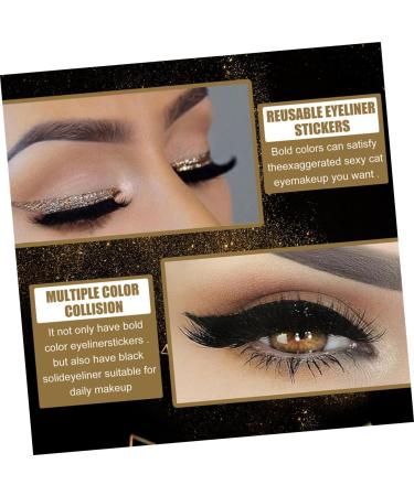 Balacoo 28 Pairs Glitter Eyeliner Stickers Eyelash Stickers Eye Line Strips Eyes Applique Strip 1 count (Pack of 1) As Shown 1 - Buy Online on GoSupps.com
