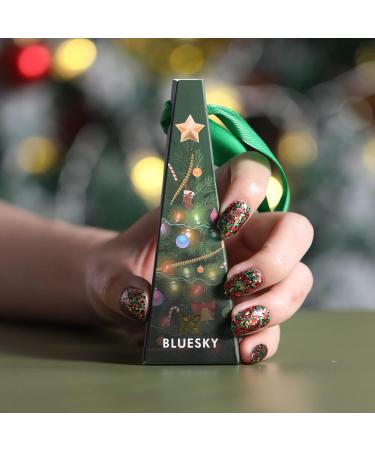 Bluesky Christmas Exclusive Gel Nail Polish Bauble 5ml Tree's Got Twinkle Green Glitter Soak-Off Gel Polish for 21 Day Manicure Professional Salon & Home Use Requires Curing Under UV/LED Lamp - Buy Online on GoSupps.com