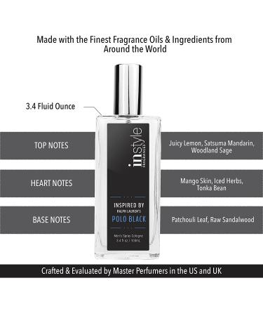 Instyle Fragrances | Polo Black Inspired Men's Eau de Toilette | Vegan, Paraben & Phthalate Free | 3.4 oz - Buy Online on GoSupps.com