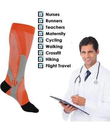 Zmerch Running Compression Stockings 20-30 mmHg for Men & Women | Sports Socks for Rugby Marathon Cycling | L-XL - 01 Blue - Buy Online on GoSupps.com