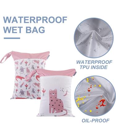 Maeau 2 Pack Wetbags for Diapers | Reusable Waterproof Baby Wetbag Organizer | Washable Gym Bag - 30 Patterns 30x40cm - Buy Online on GoSupps.com