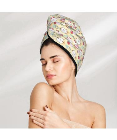 Super Absorbent Rabbit & Cat Microfiber Hair Towel | Quick Dry Coral Velvet Wrap for Long Curly & Thick Hair - Women's Hair Care - Buy Online on GoSupps.com