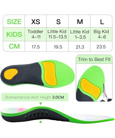 Children's Orthotic Insoles for Flat Feet & Plantar Fasciitis | Supportive Shoe Inserts for Kids | S: 28-30 EU | 19.5cm - Buy Online on GoSupps.com