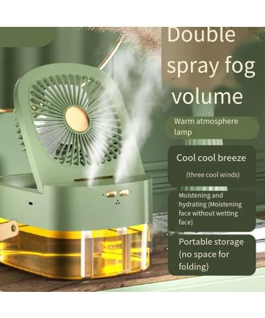 Skoulazeo Spraying Mist Fan | Water Misting Spraying Mist Fan - USB Desktop Electric Spray Water Fan for Table Home Travel Use Green B - Buy Online on GoSupps.com
