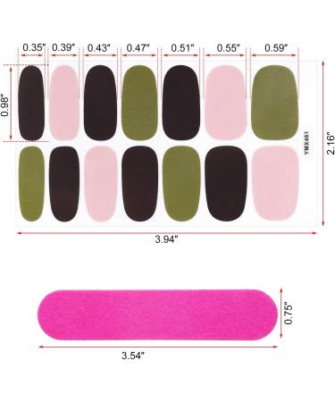 MWoot 8 Sheet Monochrome Nail Stickers with Files | DIY Nail Art & Fashion Decor | Self-Adhesive Manicure Stickers - Buy Online on GoSupps.com