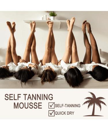 Self Tanning Mousse with Tanning Mitt - Tanning Mousse 100ml - Self Tan Foam - Face & Body Tan Mousse - Fast Drying Tan - Easy Application - Natural-Looking Glow - Buy Online on GoSupps.com