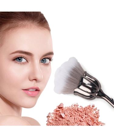JERCLITY 2 Piece Rose Makeup Brushes Set - Large Face Powder & Blush Brush Kabuki Powder Brushes for Women & Girls (Blue White/Gray White - Buy Online on GoSupps.com