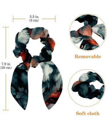 6 Pieces Bow Hair Scrunchies Rabbit Bunny Ear Scrunchies Orange Pattern Bow Bowknot Scrunchies Bobbles Elastic Hair Ties Ropes Ponytail Holder Accessories for Women Girls Color 1 - Buy Online on GoSupps.com