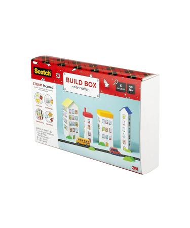 Scotch STEAM Kids Craft Kit  STEM  City Crafter Build Box  Super-Hold Tape  Washi Tape and Dispenser  Scissors  Papercraft Cut-Outs and Guide (STEAM-CB) STEM Activity Pack - Buy Online on GoSupps.com