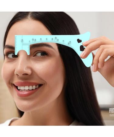 Eyebrow Ruler Eye Brow Stencils for Women | Quick Eye Makeup Tool Multifunctional Brow Measuring Eye Makeup Aid for Defined Brow Lip Lines Blue - Buy Online on GoSupps.com