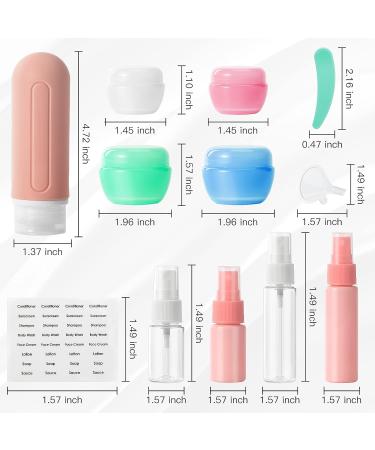 TSA Approved Travel Bottles for Toiletries - 19 Pack, Leak Proof Silicone Containers for Shampoo, Conditioner, Lotion - Squeezable Tubes for Easy Dispensing - Travel Size Accessories Kit - Buy Online on GoSupps.com